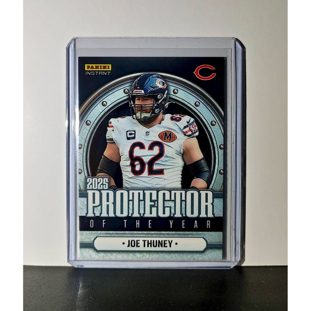 Joe Thuney 2025 Panini NFL Protector of the Year Football Card Bears 1 of 220